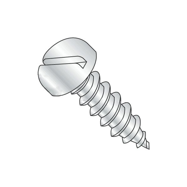 Newport Fasteners Sheet Metal Screw, #10 x 1-3/4 in, Zinc Plated Steel Pan Head Slotted Drive, 2000 PK 485774-2000 - main
